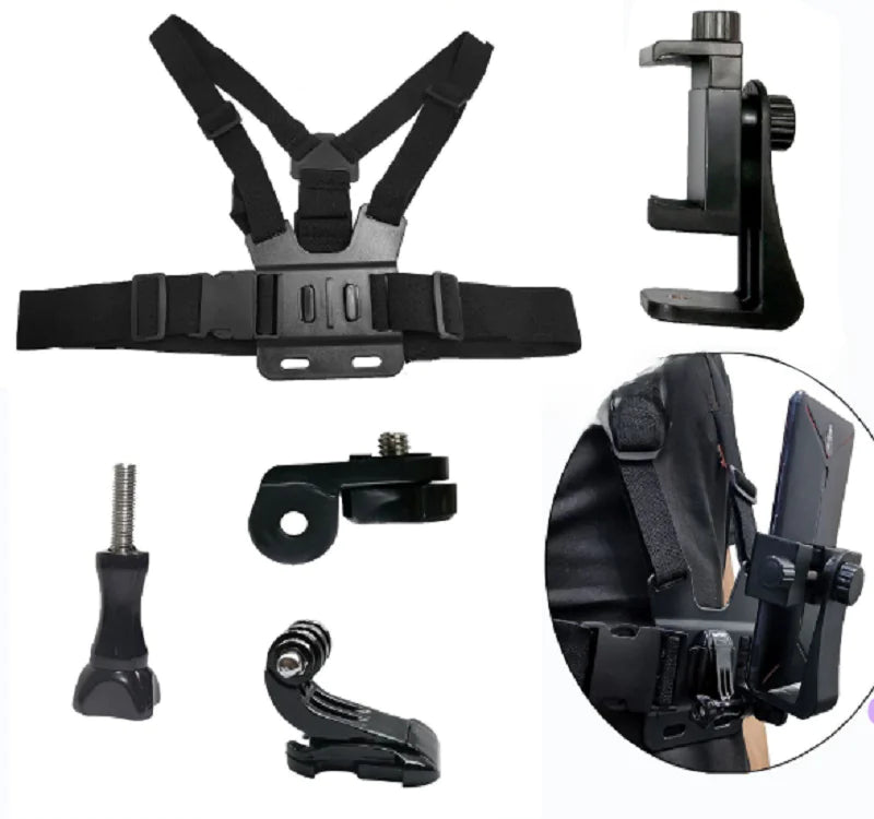 Chest Strap Phone Holder for Outdoor Filming and Live Streaming