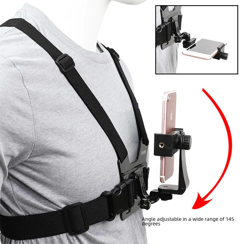 Chest Strap Phone Holder for Outdoor Filming and Live Streaming